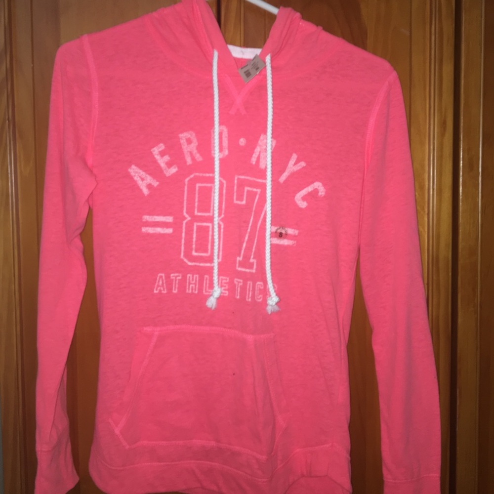 Aeropostale pink hooded sweatshirt